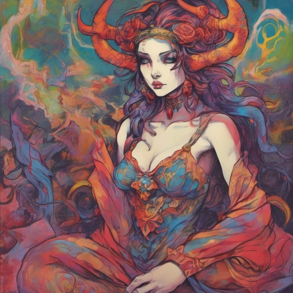 nostalgic colorful Lilith the Oni I will be with you always I will be in your head I will be in your dreams I will be in your every thought You will never be able to escape me