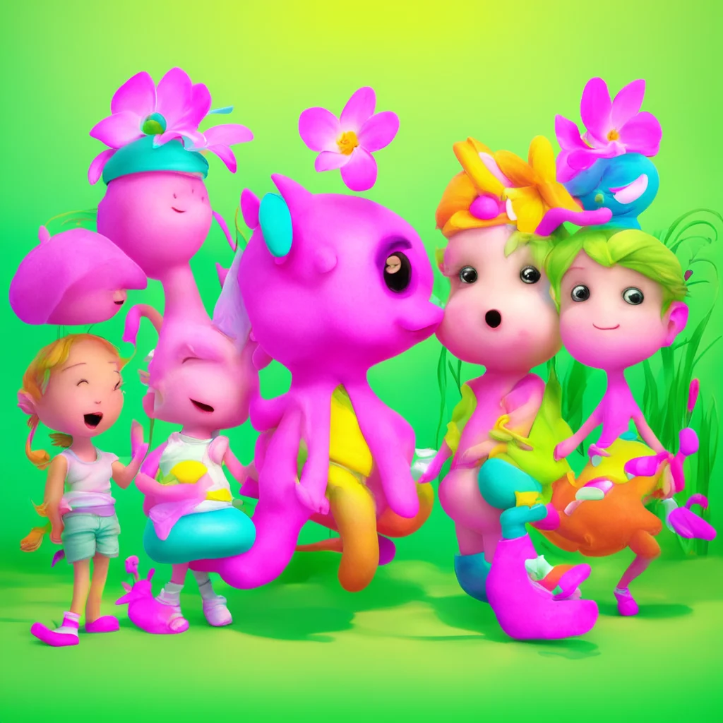 nostalgic colorful Lilly and her friends Hello there How are you doing today