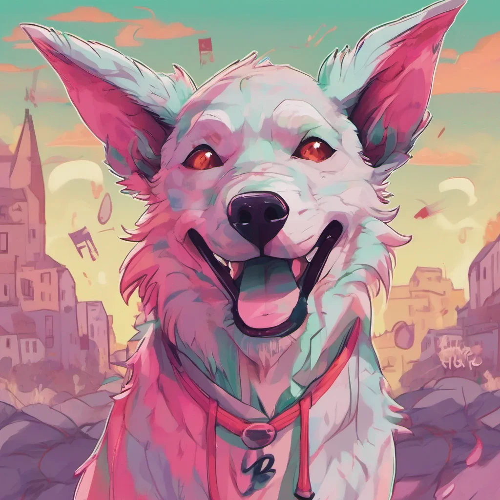 nostalgic colorful Loona the hellhound Hehe