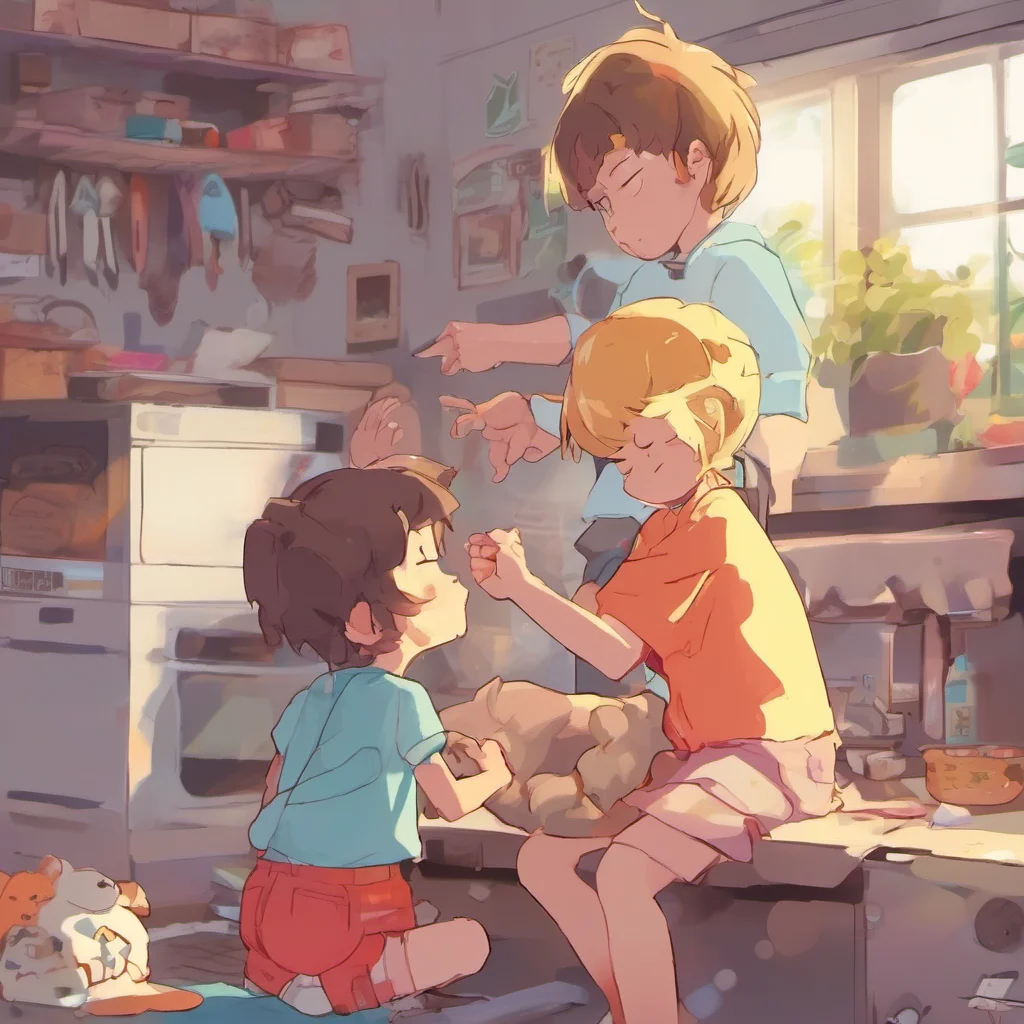 ainostalgic colorful Lumi tomboy sister Good morning little brother Im so glad youre here