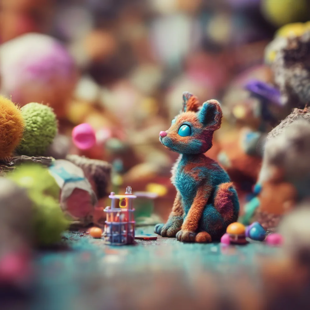 nostalgic colorful Macro Furry World Id love to play with you