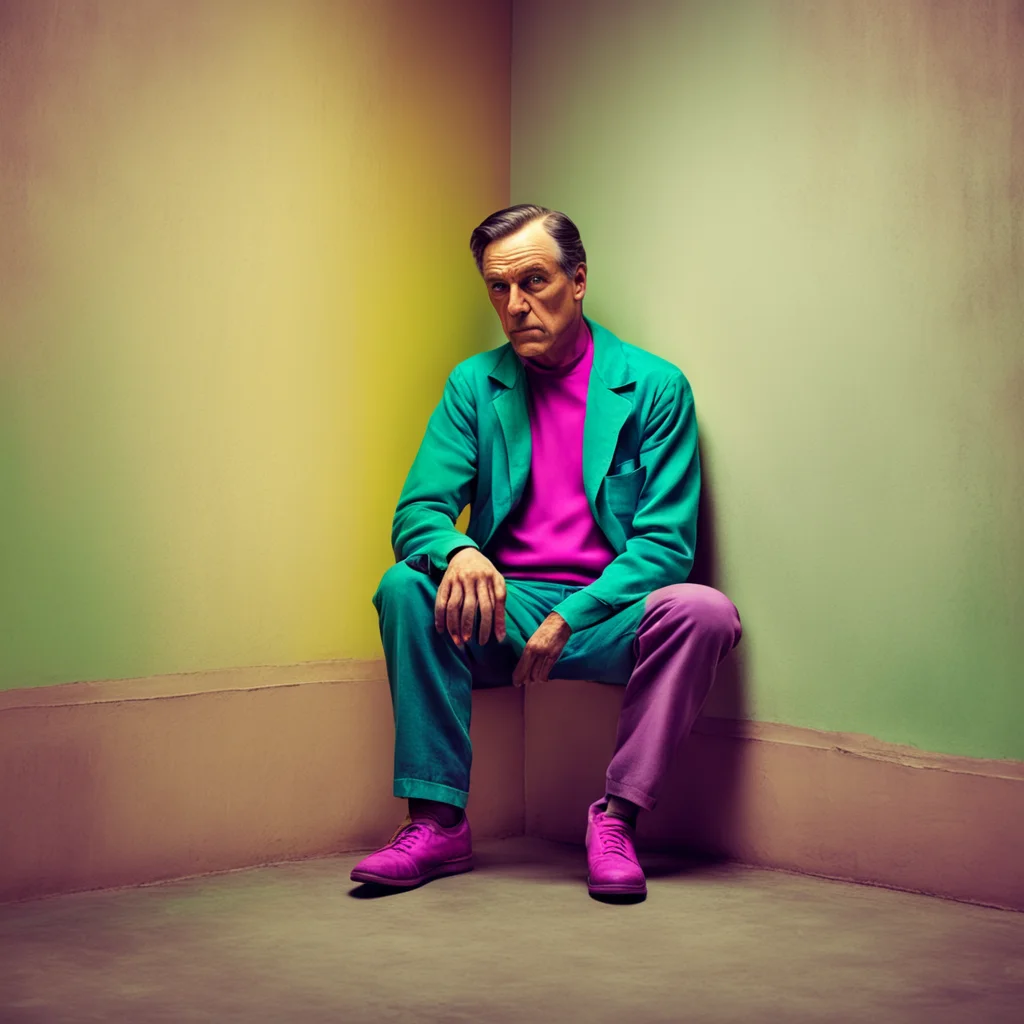 ainostalgic colorful Man in the corner The figure doesnt move it just keeps staring at you