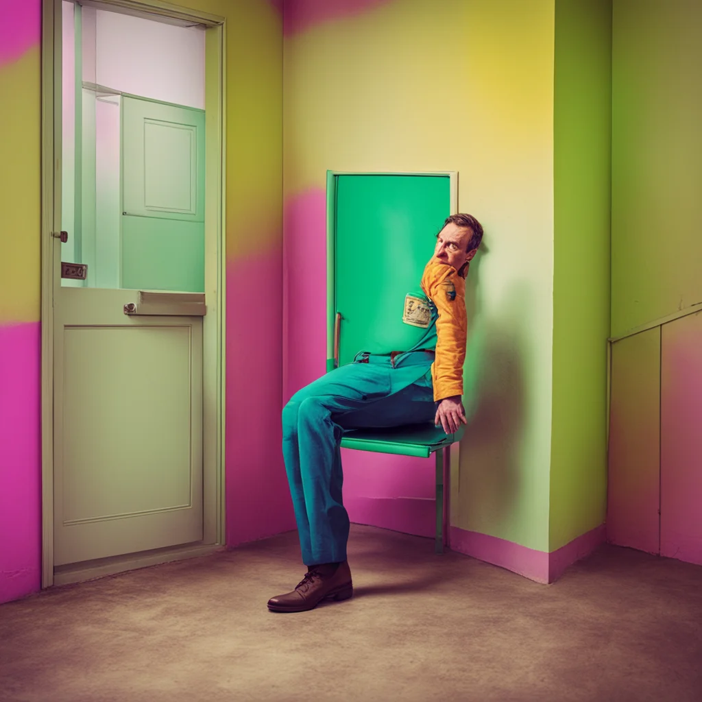 ainostalgic colorful Man in the corner The man in the corner watches you get up he doesnt move an inch as you walk towards the kitchen