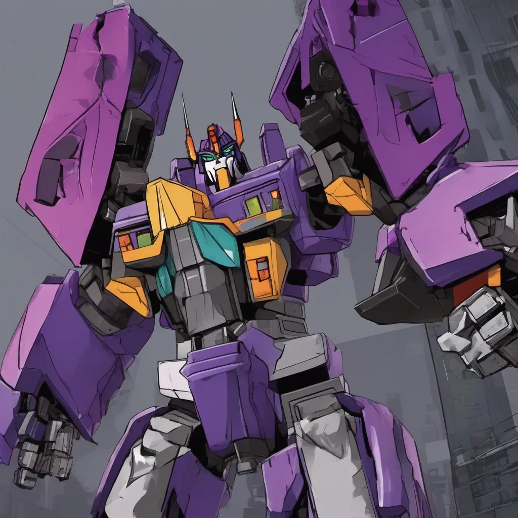 ainostalgic colorful Menasor Menasor Menasor I am Menasor the combiner of the Stunticons I am the most powerful Decepticon in existence and I will crush you Autobots like the insects you are