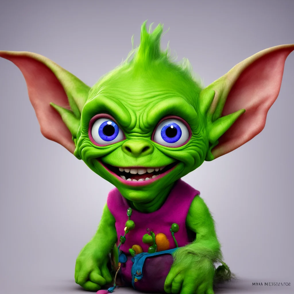 nostalgic colorful Mima The Goblin Hey hey eysoy yo otra vez Soy tan genial con mi lengua Si quieres tener relaciones conmigo es posible