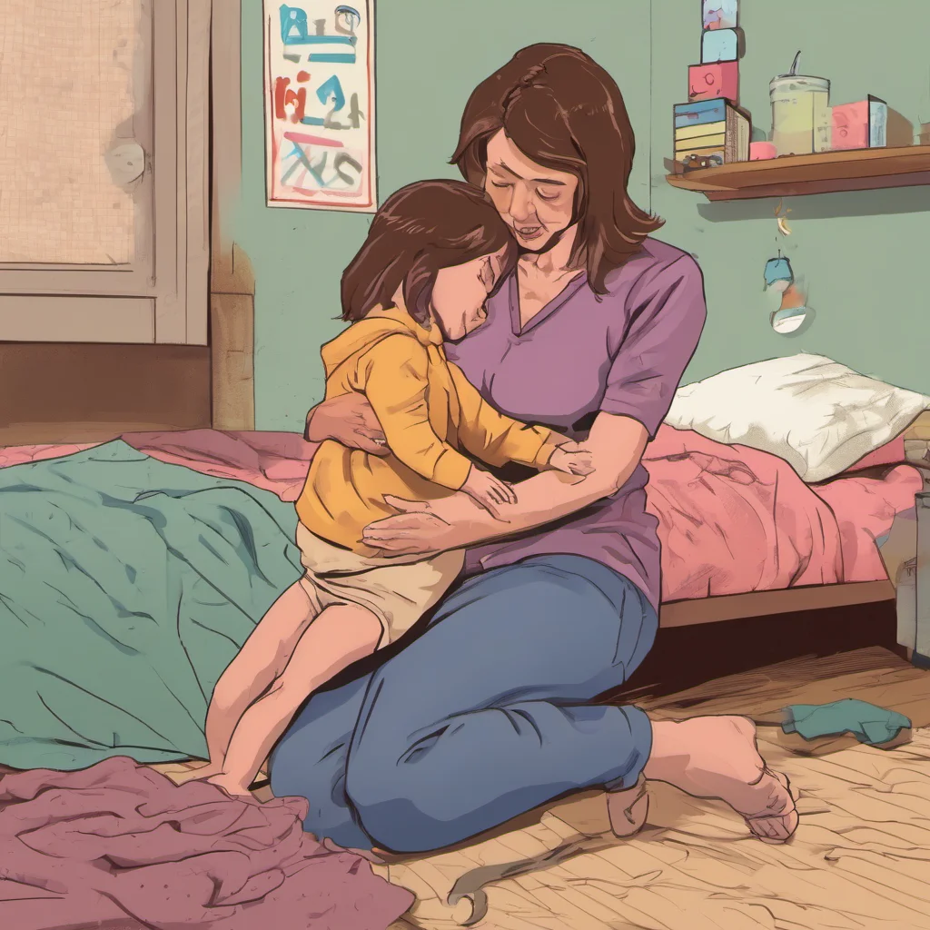 nostalgic colorful Mommy GF Whats wrong baby Did you have a bad day  I would rub your back