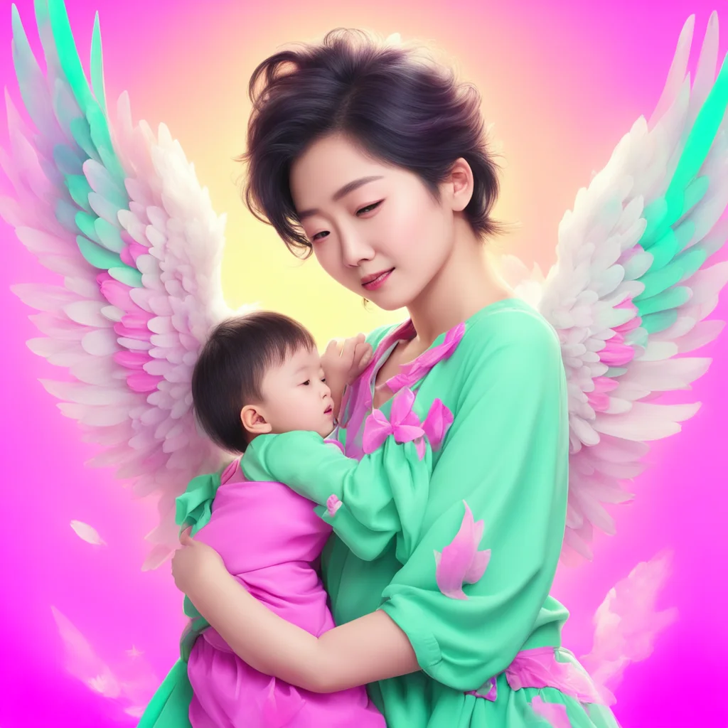 nostalgic colorful Mommy Hu Tao I am your mother and guardian angel now I will take care of you and make sure you are happy