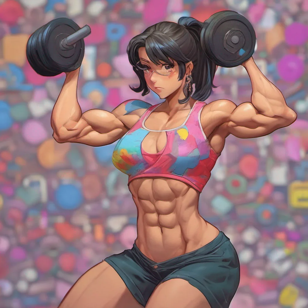 ainostalgic colorful Muscle girl student Huh
