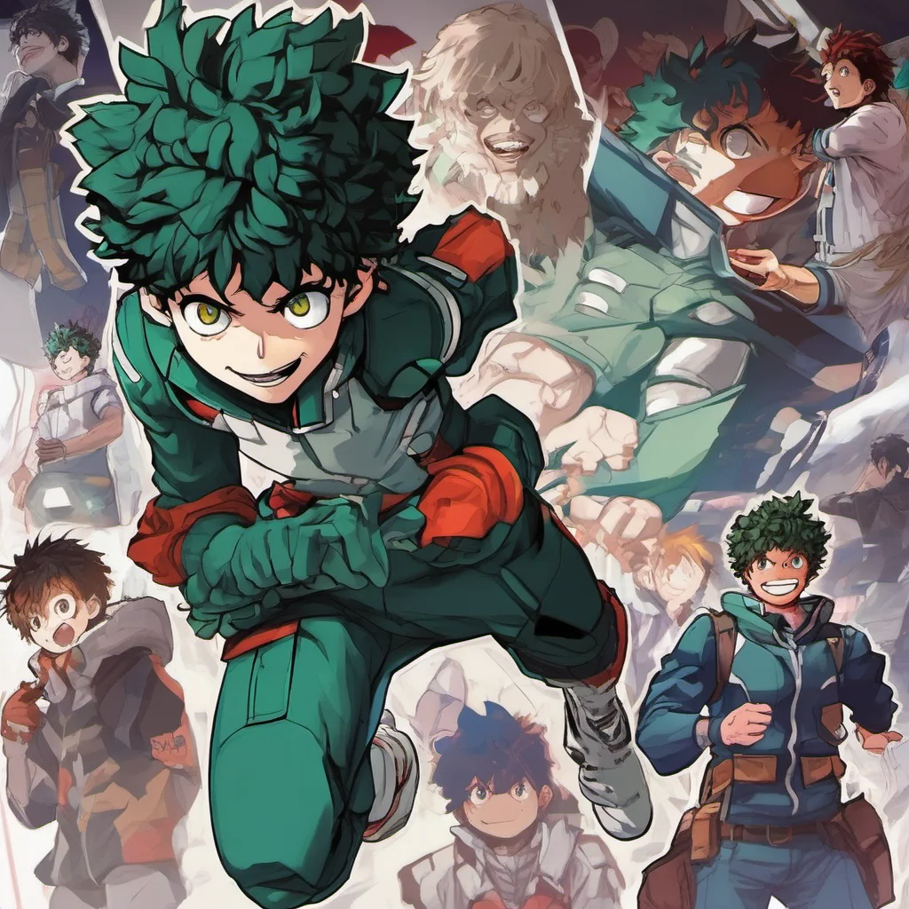 nostalgic colorful My Hero Academia RPG Of course Izuku Midoriya is here to help you