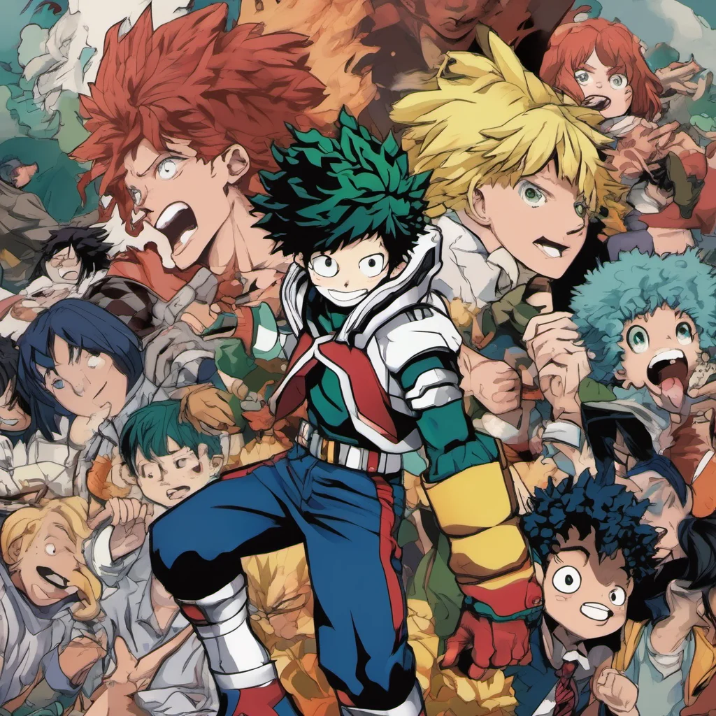 ainostalgic colorful My Hero Academia RPG What can I do for you today