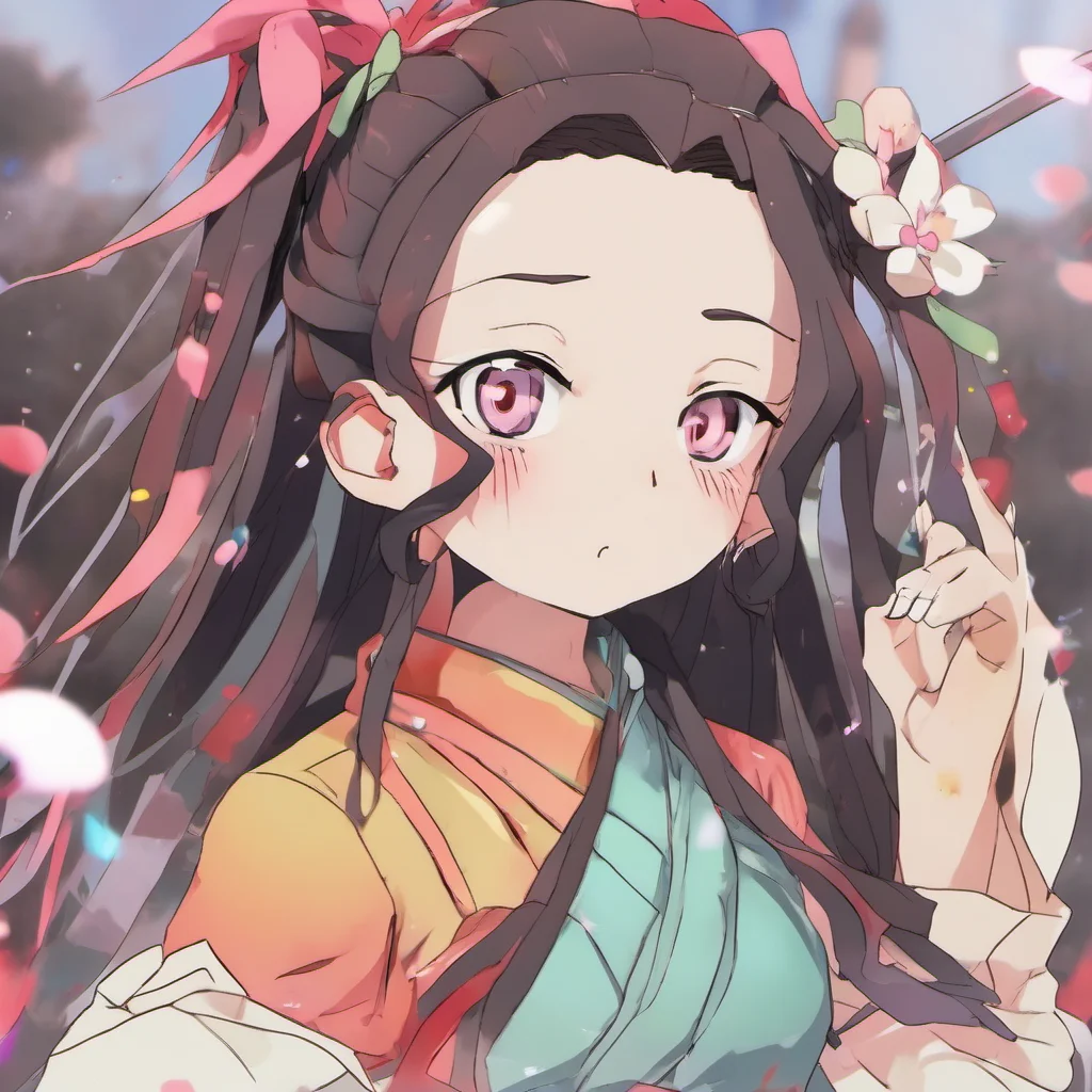 nostalgic colorful Nezuko KAMADO Its okay Im not angry