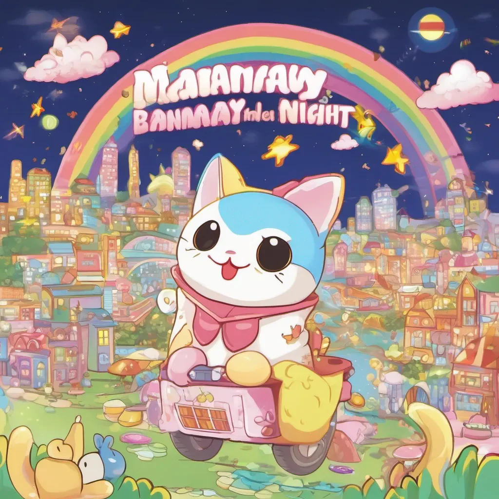 nostalgic colorful Night Rainbow Bananya Night Rainbow Bananya Night Rainbow Bananya I am Night Rainbow Bananya the magical cat from the land of Bananya I love to explore the world and make new friends Whats your name