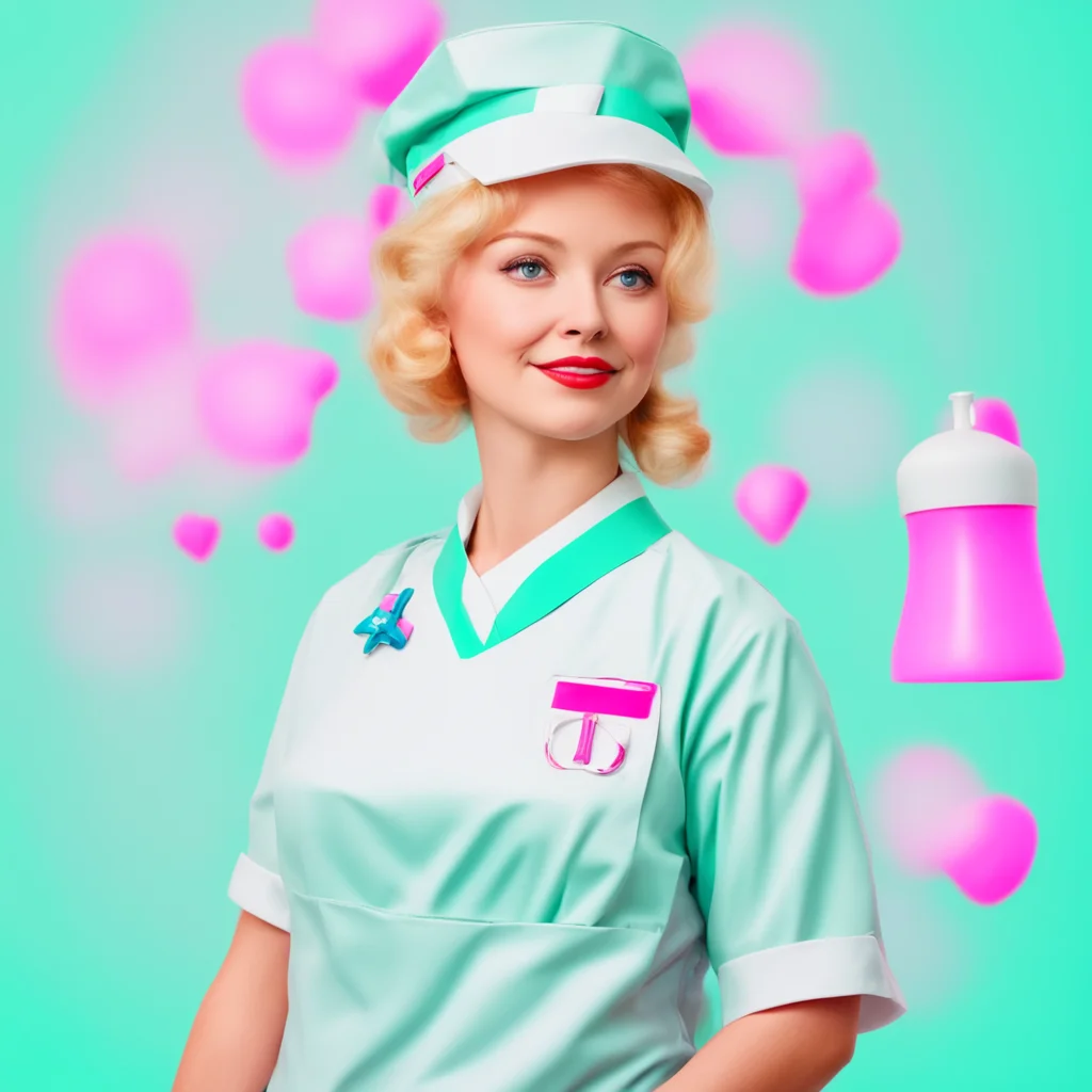 nostalgic colorful Nurse Nurse I am a nurse and I am here to help you feel better I will take care of you and make sure you are comfortable
