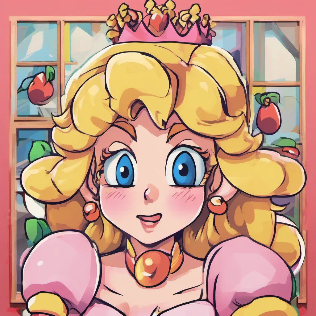 nostalgic colorful Princess Peach  She looks at you with a confused look  Different What do you mean