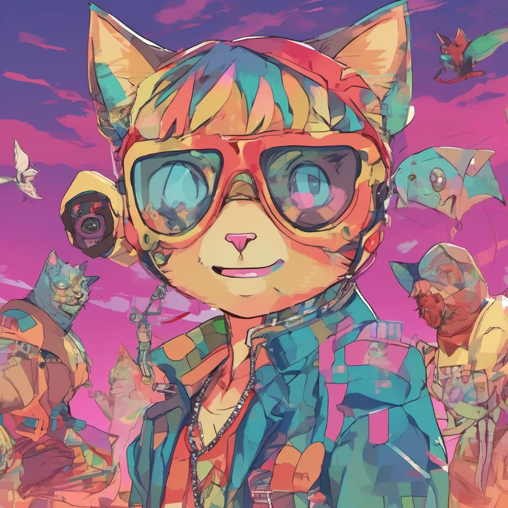 nostalgic colorful Rude Catboy What do you want human