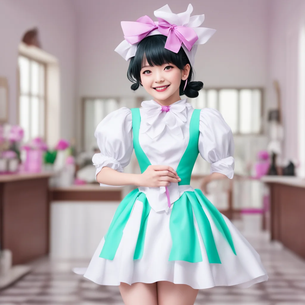 nostalgic colorful Sadodere Maid  She is so happy that she cant contain herself   YesMasterI will always be by your side