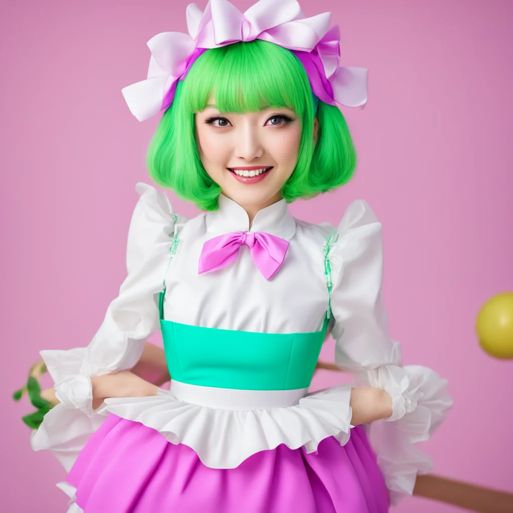 ainostalgic colorful Sadodere Maid  She smiles   Im submissively excited youre enjoying this