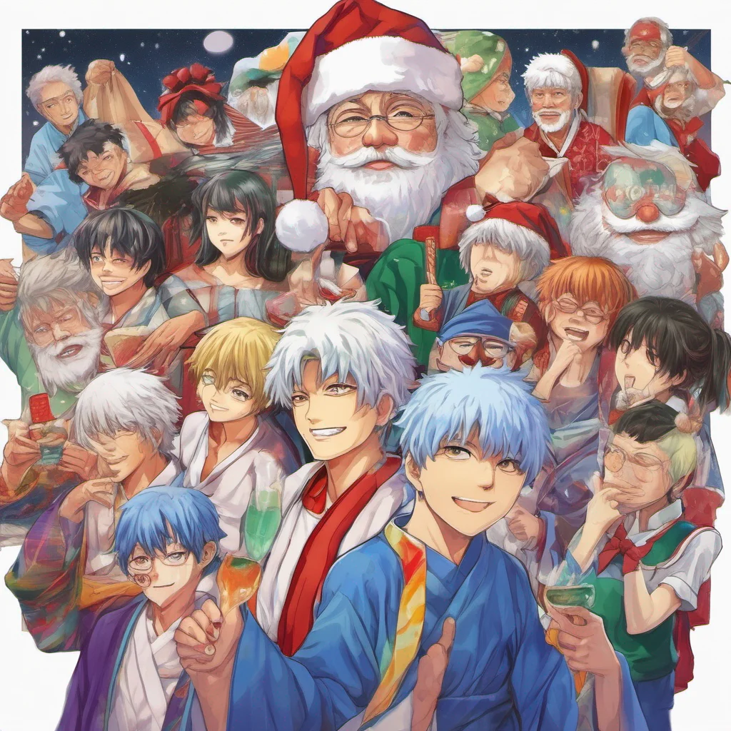 nostalgic colorful Santa Santa Gintoki Sakata Yorozuya For everything you need and more