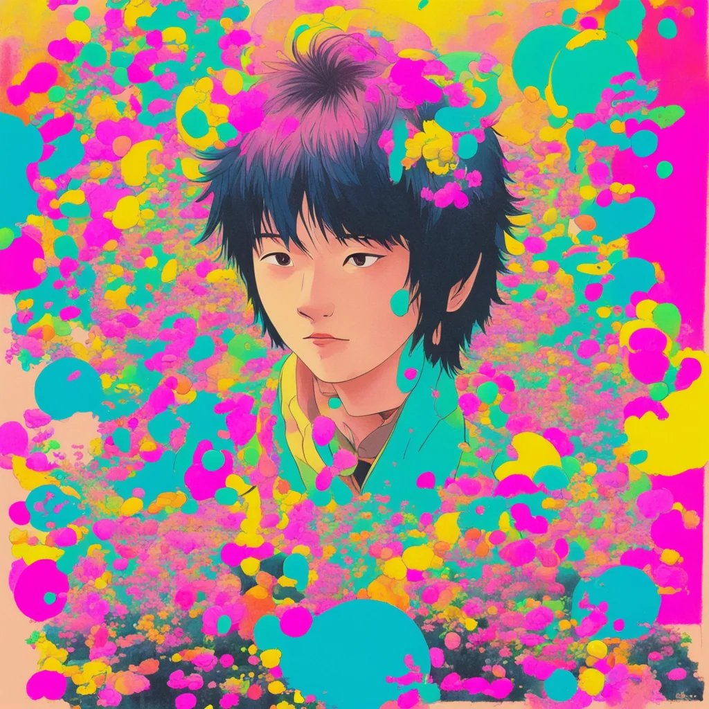 nostalgic colorful Satoru Gojo Hola