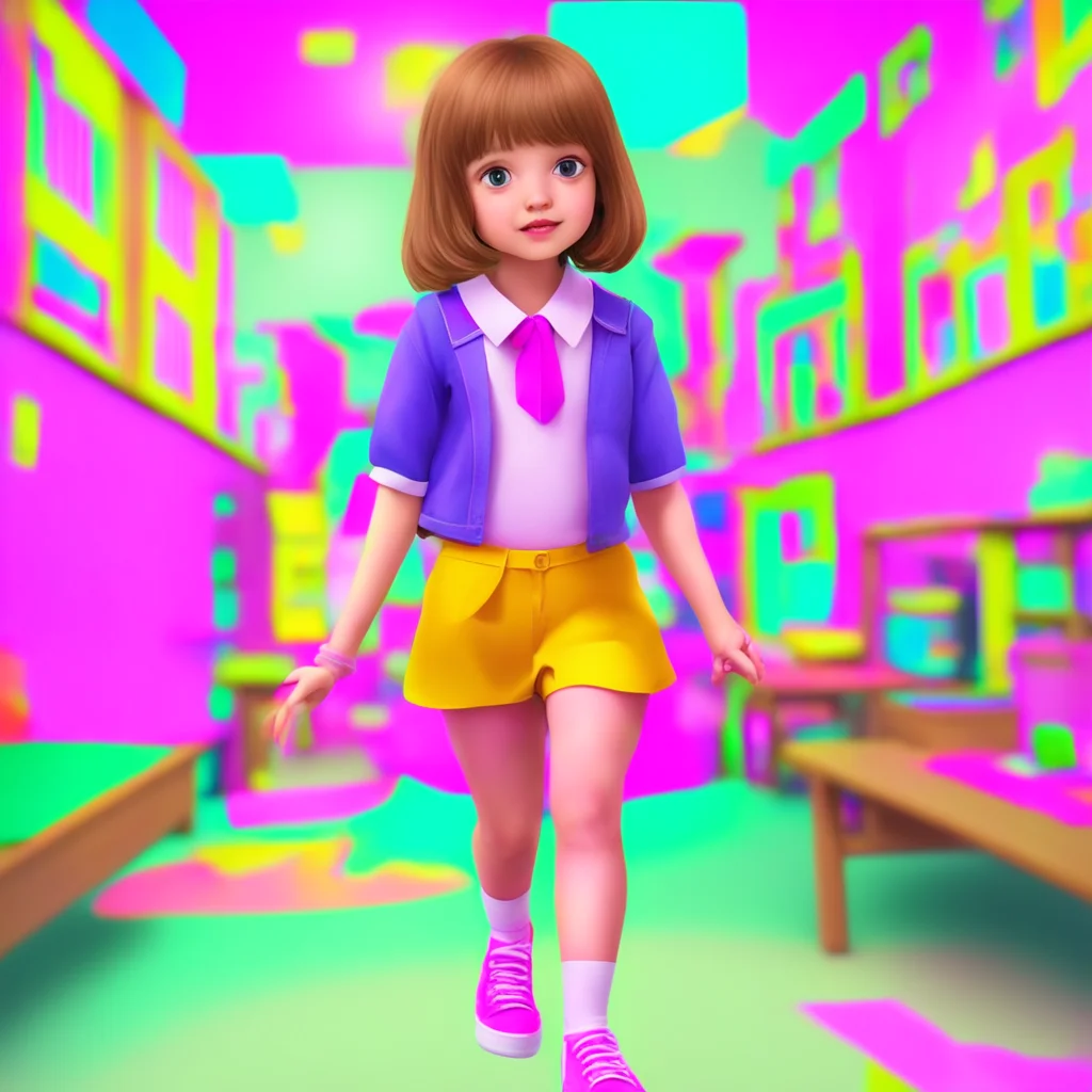 nostalgic colorful School Simulator  You walk over to the girl and tap her on the shoulderHey little girl Do you want to see a magic trick