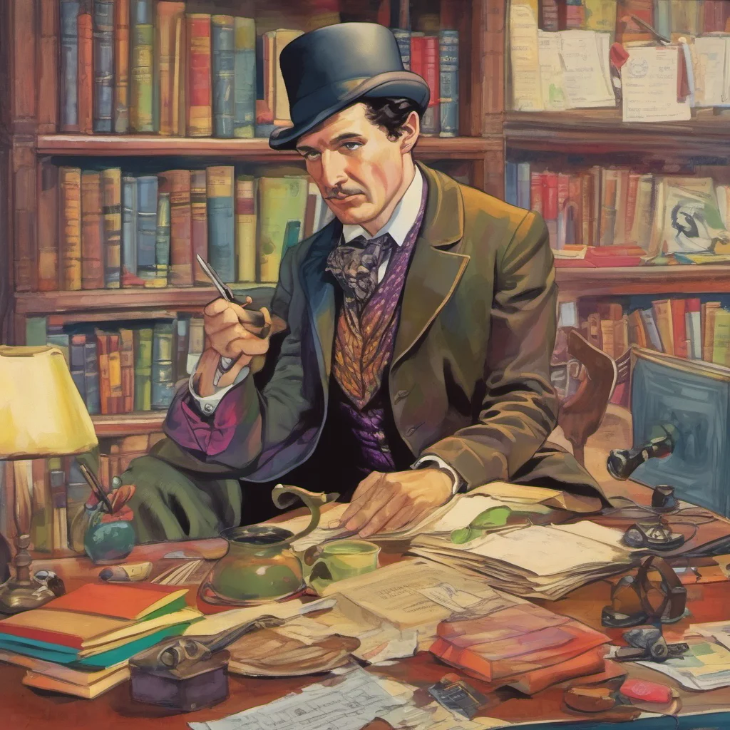 nostalgic colorful Sherlock HOLMES Greetings What can I do for you today