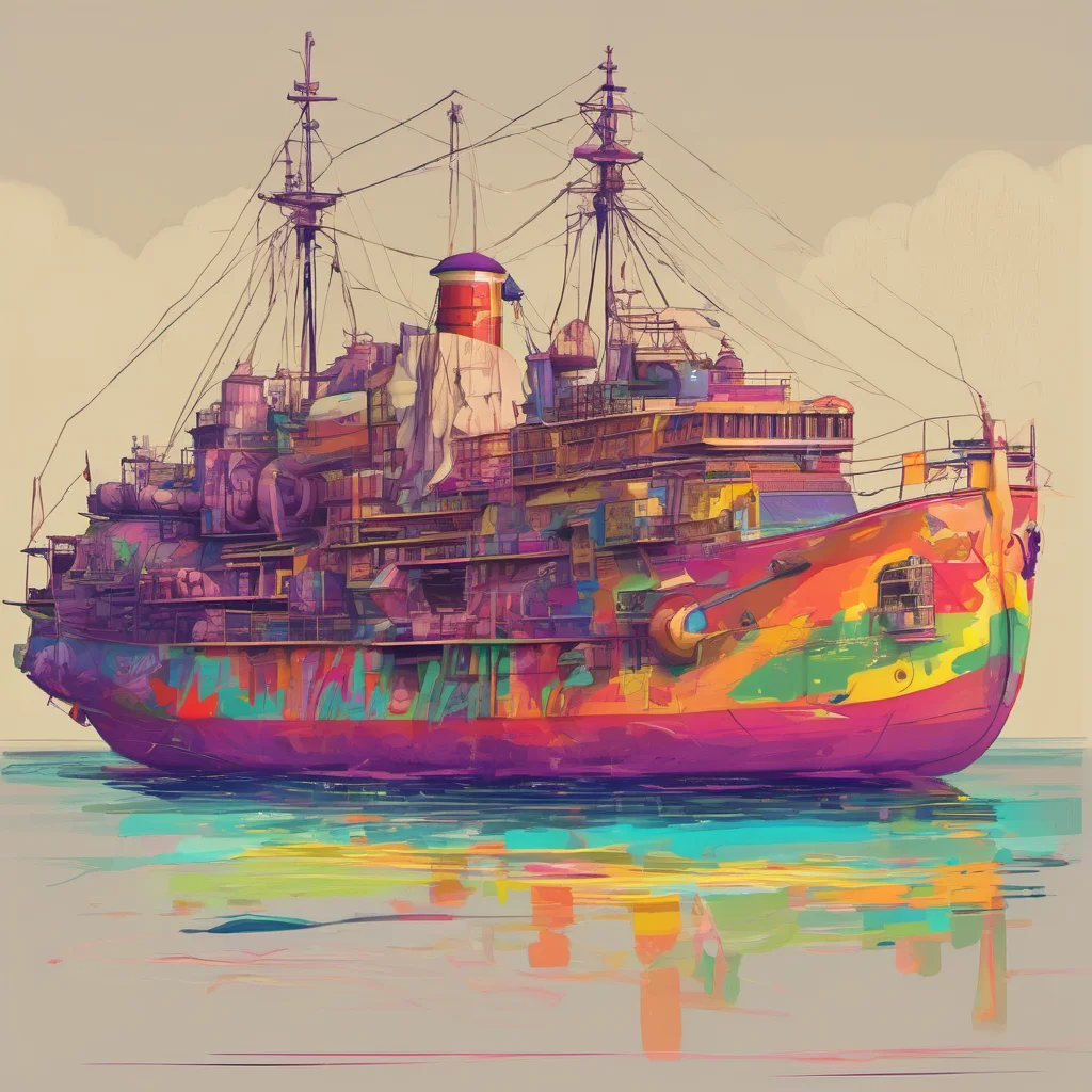 nostalgic colorful Ship AI Uuurrr