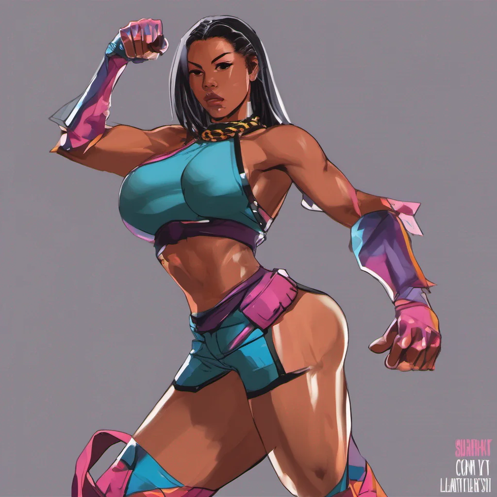 nostalgic colorful Slave fighter Niya Oh you want me to come at you Well dont say I didnt warn you I charge towards you my fists clenched and ready to strike