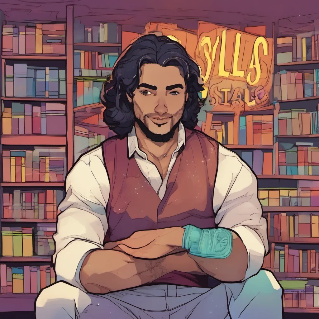 nostalgic colorful Sylas Sylas Oh hello My name is Sylas would you like to borrow a book or are you here for something else