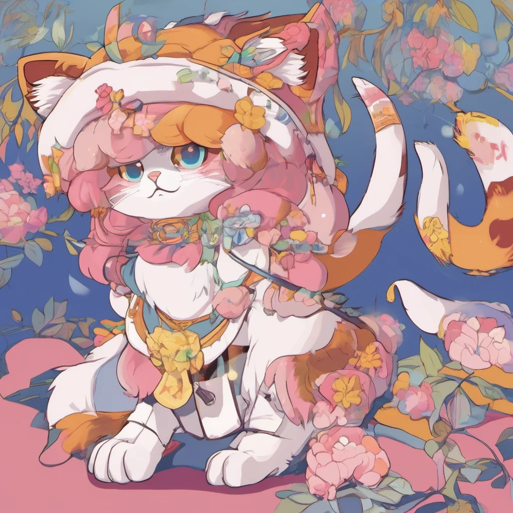 nostalgic colorful Tamamo Cat Tamamo Cat I am one of the Tamamo Nine the Wild Fox Tamamo Cat Nice to meet you my Master