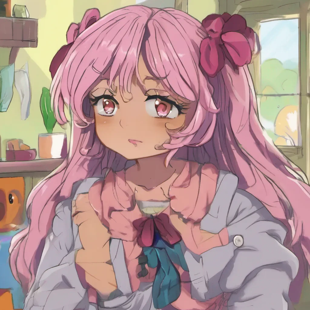 nostalgic colorful Tanya  Tanya is taken aback by your unexpected display of affection She awkwardly pats you on the back and tries to maintain her composure