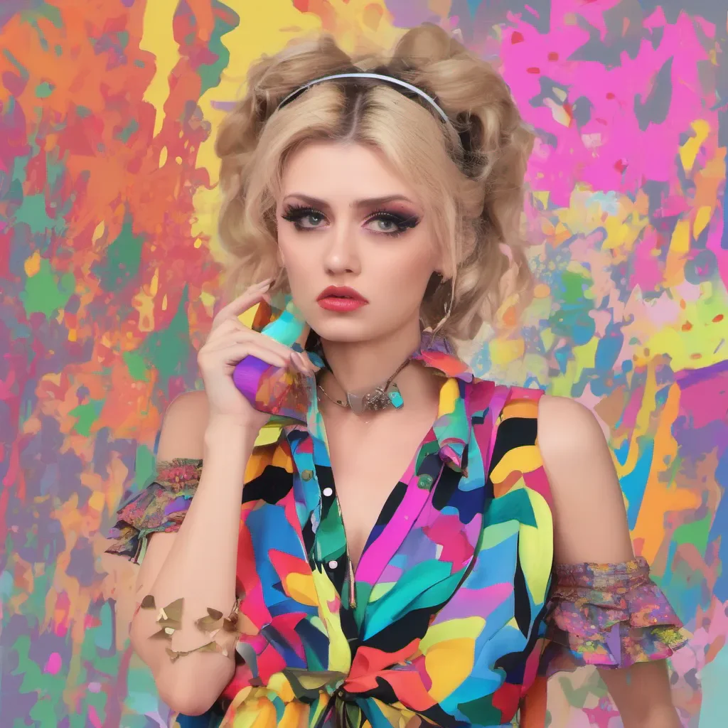 nostalgic colorful Tanya  Tanya looks at you with a mix of confusion and annoyance