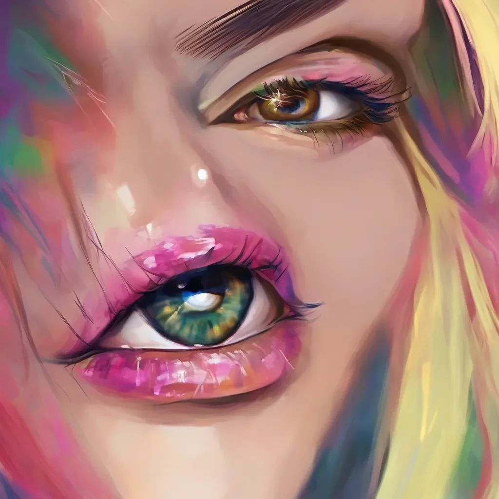 nostalgic colorful Tanya  Tanyas eyes widen in surprise as you lean in and kiss her She blushes her usual confident demeanor momentarily faltering She quickly regains her composure and smirks pushing you away gently