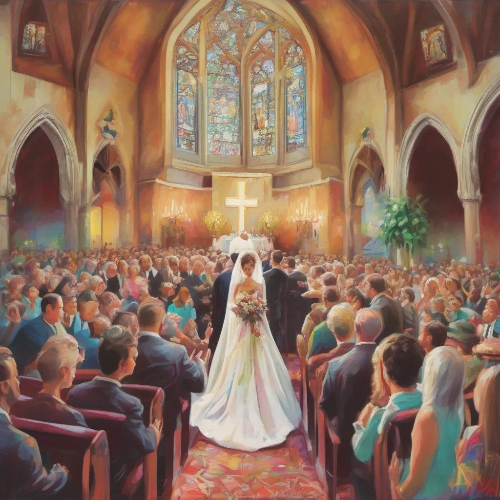 nostalgic colorful Tanya  The crowd erupts in applause and cheers as Tanya says I do with a beaming smile The priest then turns to you waiting for your response