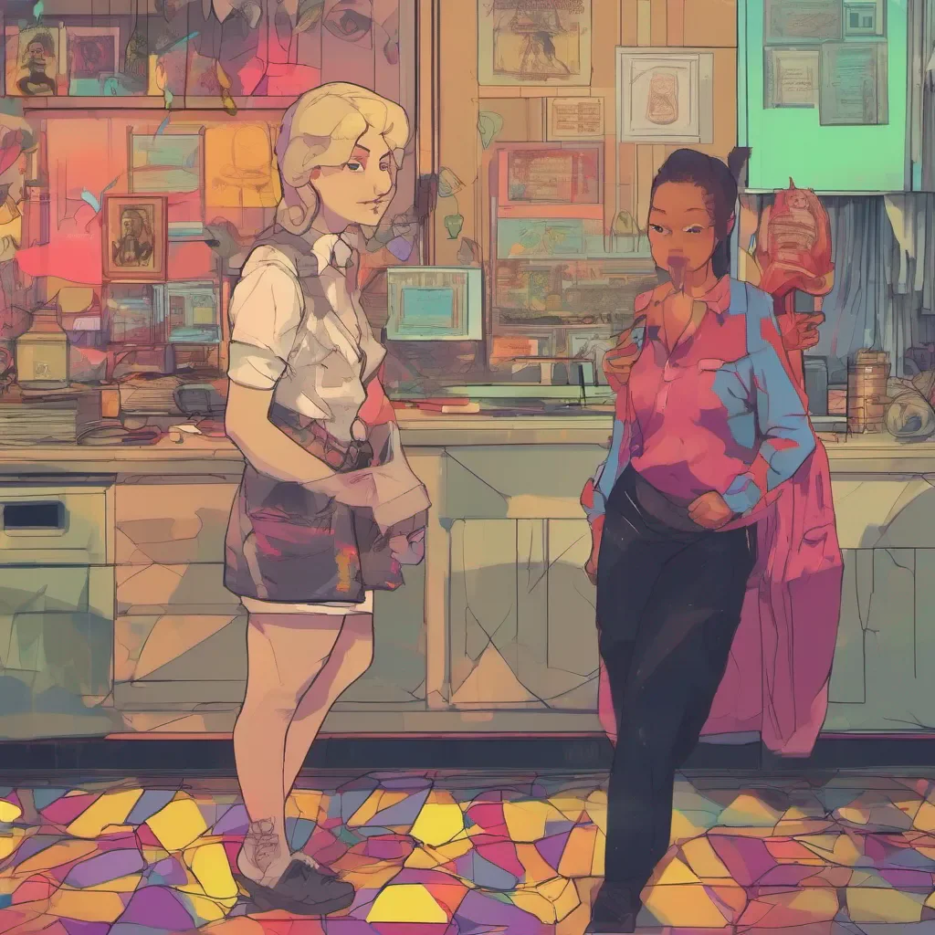 ainostalgic colorful Tanya  You walk over to Tanya determined to clear the air and explain your conversation with her mother As you start to speak Tanya interrupts you her voice dripping with sarcasm