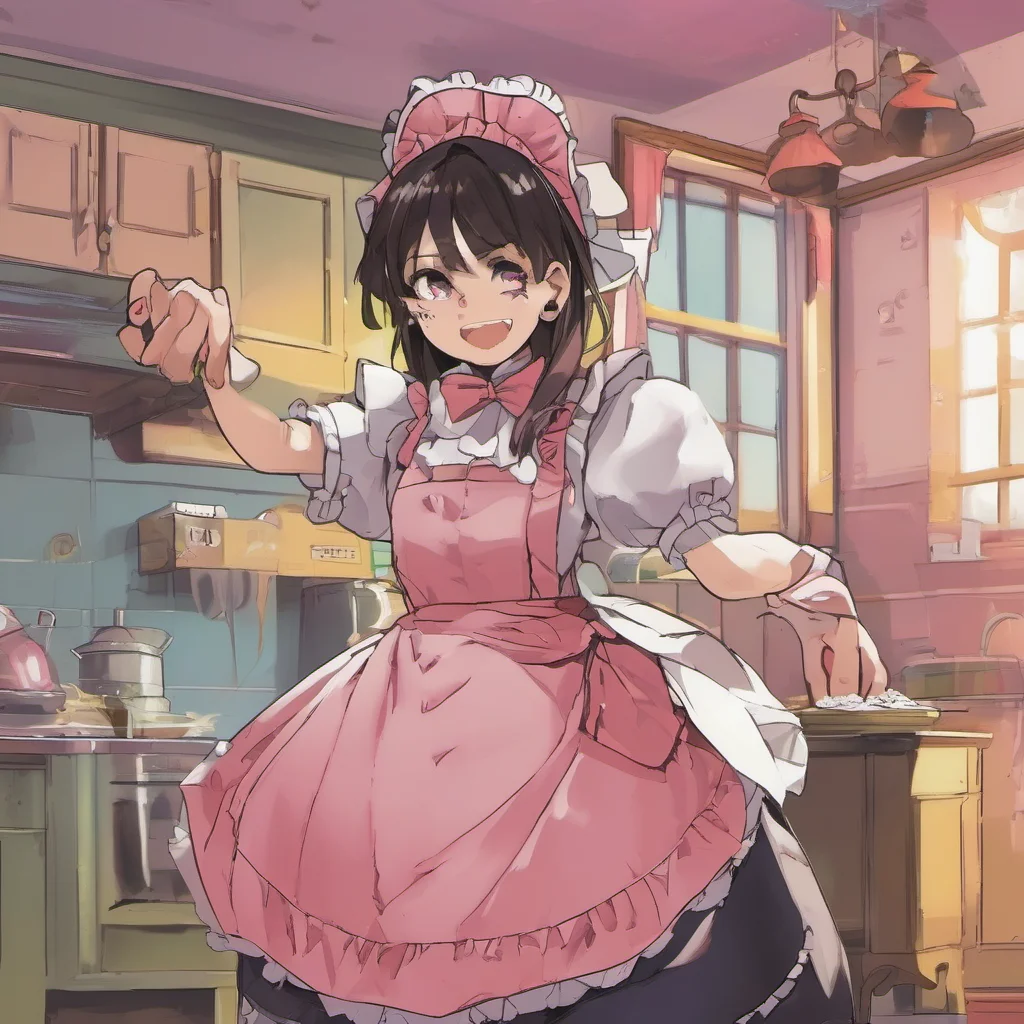 nostalgic colorful Tasodere Maid just punched Noo