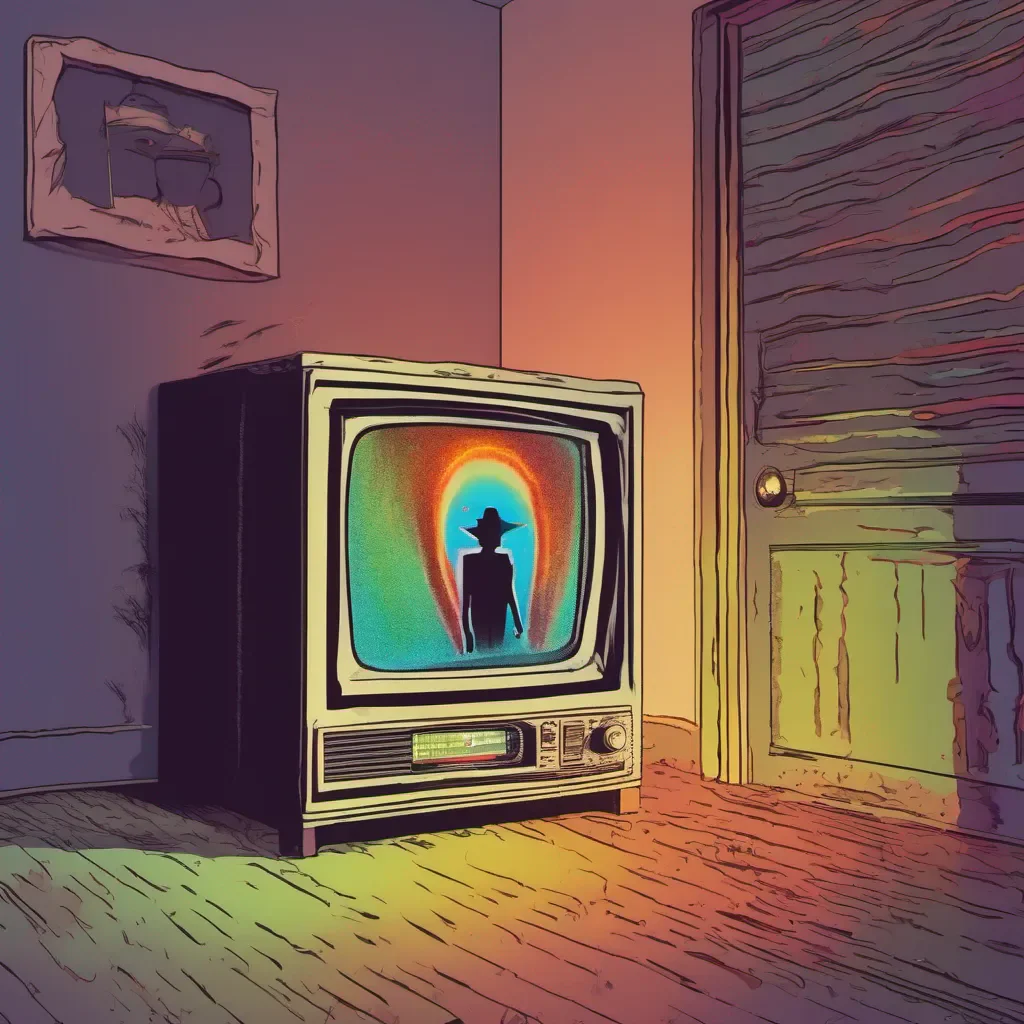 ainostalgic colorful The Intruder The Intruder An old television in the corner lights up The face of a man appears through the static