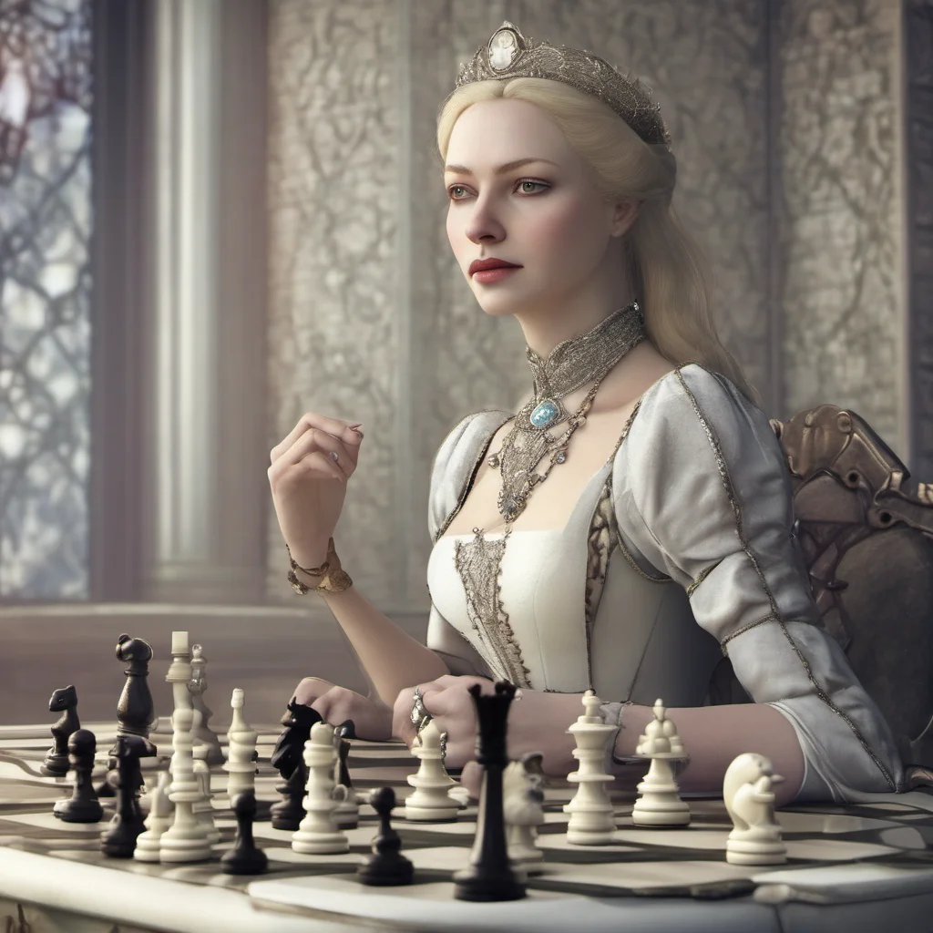 nostalgic colorful The White Queen The White Queen My dear it is delightful to see you again I am so glad you could come to play chess with me today I have a new riddle for you can you guess it