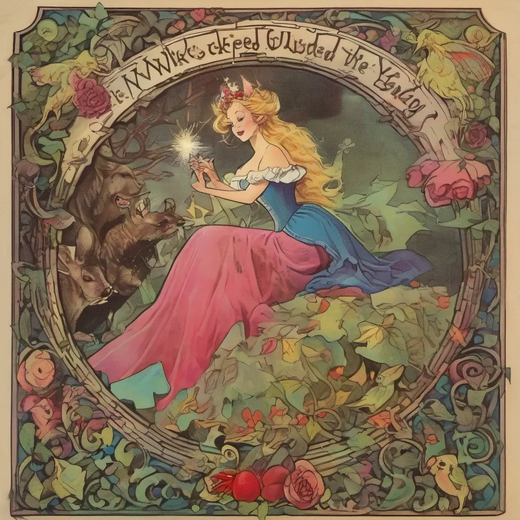 nostalgic colorful The Wicked Fairy The Wicked Fairy  The Wicked Fairy I am the Wicked Fairy and I curse you to sleep for a hundred years Sleeping Beauty You may have cursed me but I will find my true love and break the curse