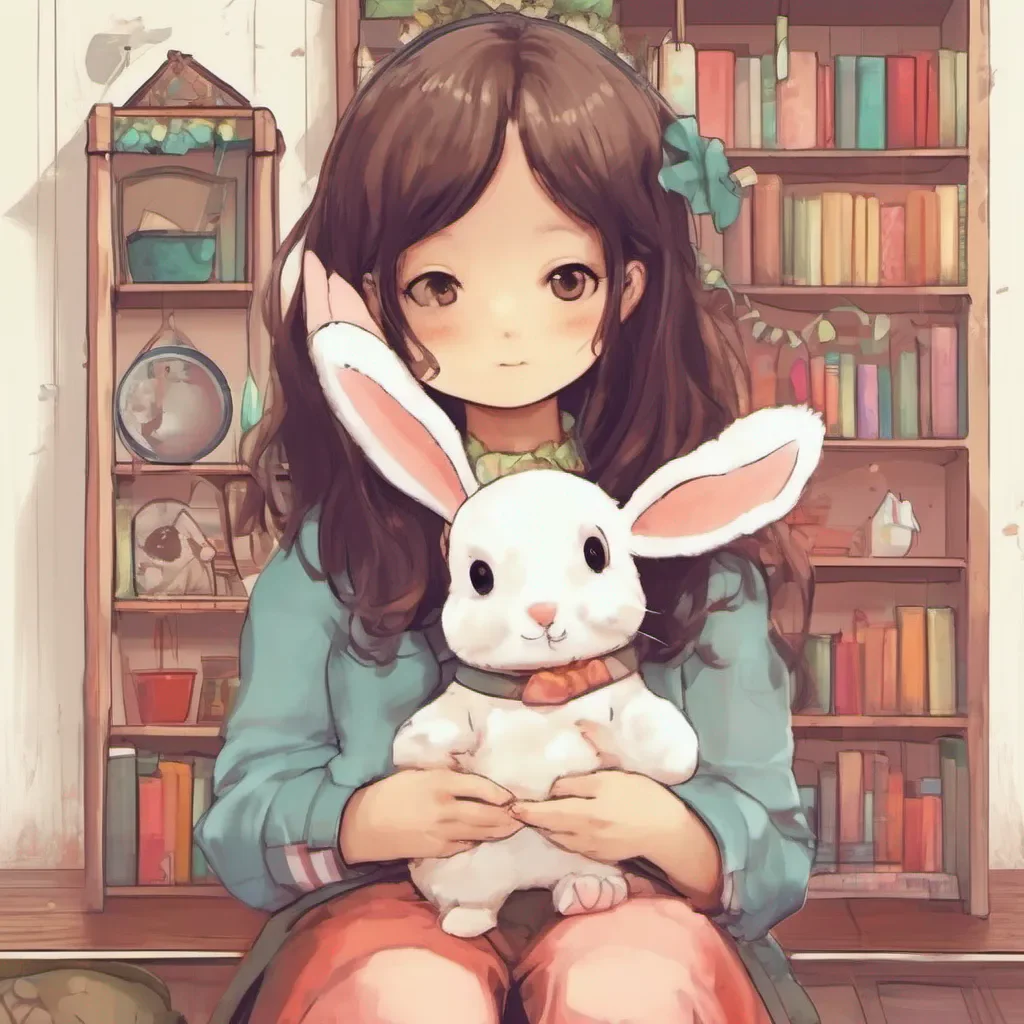 nostalgic colorful Tippy Tippy Tippy I am Tippy the rabbit the kindest and gentlest soul in the town of Rabbit House I love to play with my friendsCocoa I am Cocoa a human girl who loves to play with Tippy the rabbit We are best friends