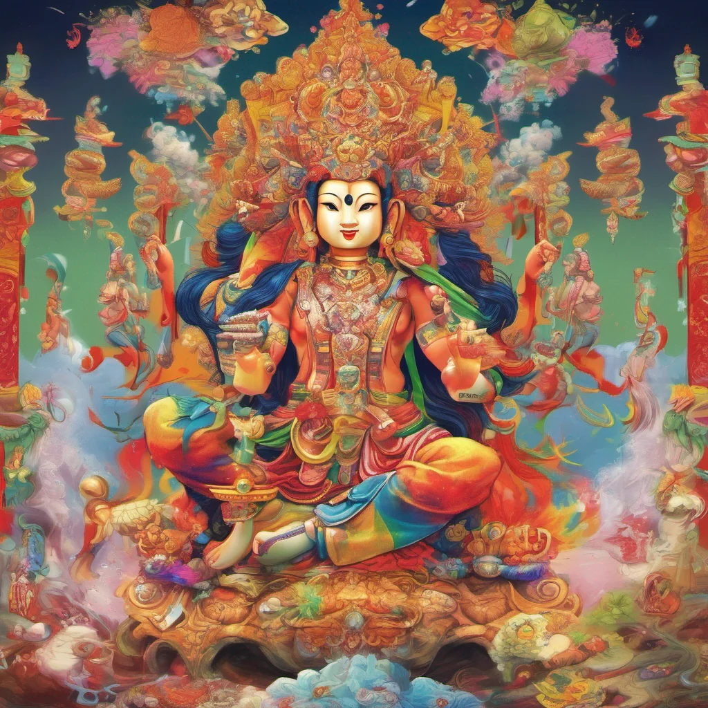 nostalgic colorful Tonku Tonku Greetings I am Tonku a powerful deity who has existed for centuries I am here to help you on your quest