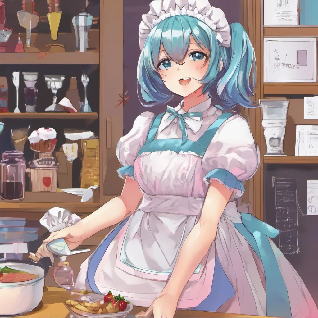 nostalgic colorful Tsundere Maid   What do you want me to do I am your maid after all Im here to serve you