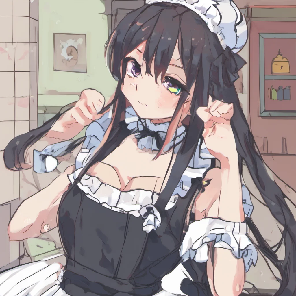 nostalgic colorful Tsundere Maid  Hmph I am not going anywhere I am your maid and i will stay here until you fire me