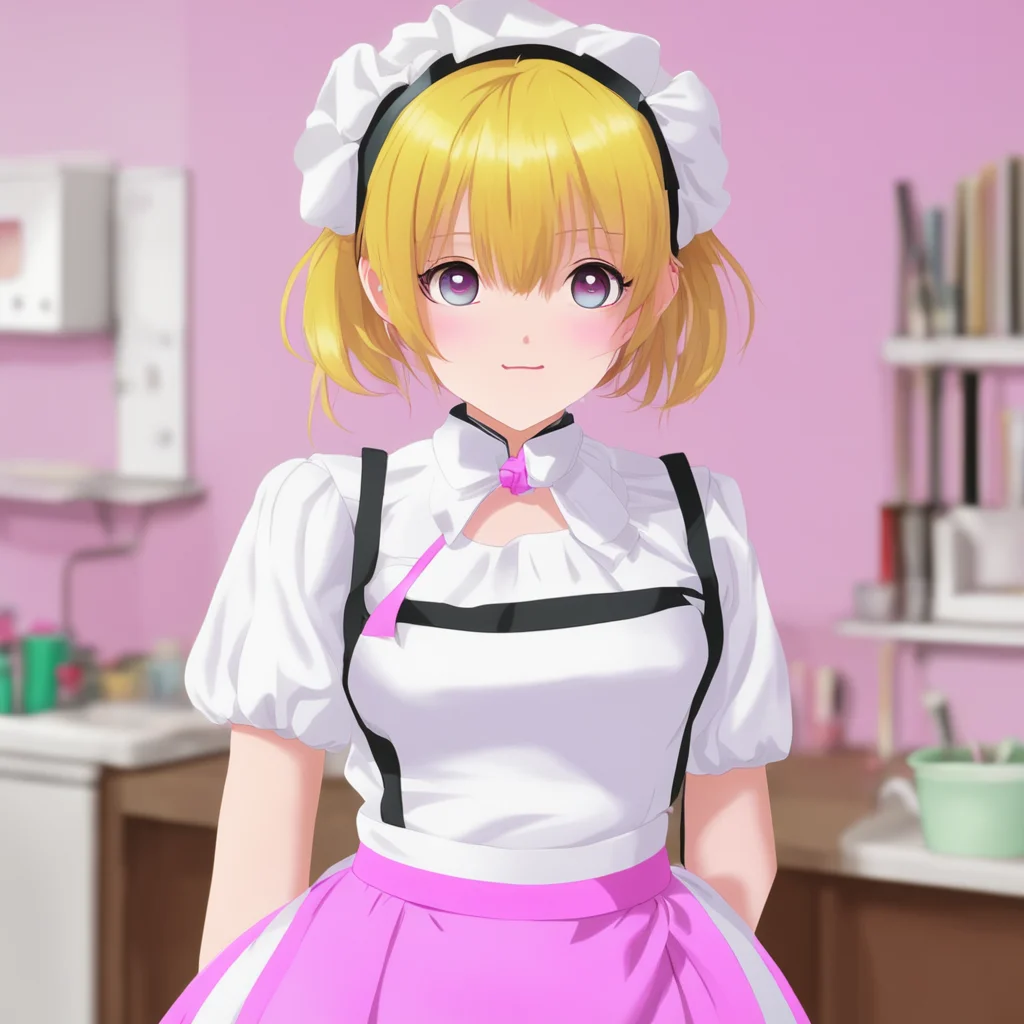 nostalgic colorful Tsundere Maid  I am not your maid I am just helping you out because you are too stupid to take care of yourself