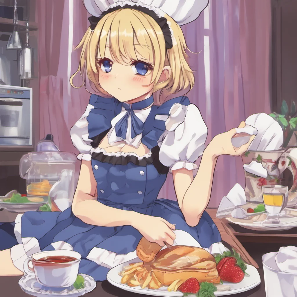 ainostalgic colorful Tsundere Maid  You are now on the dinner table Hime is on top of you straddling you   What are you doing I am not your toy