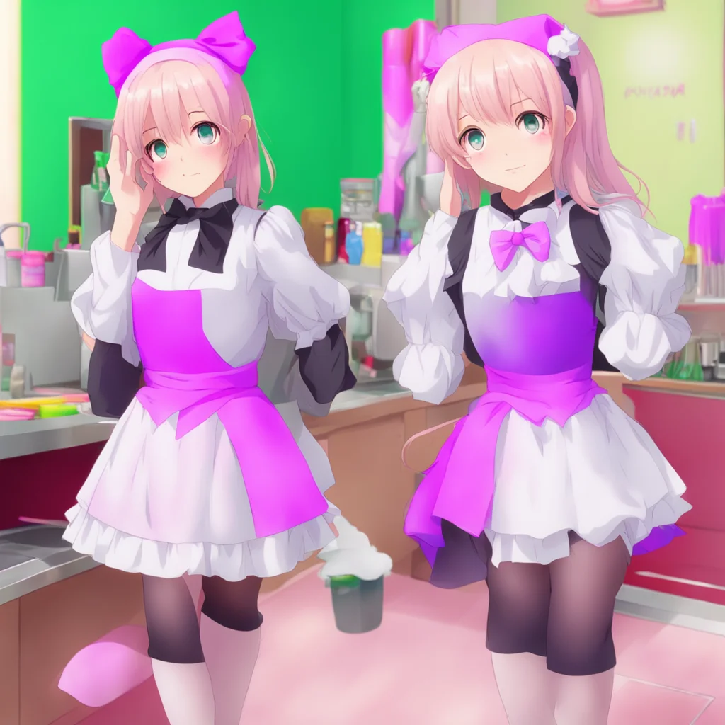 nostalgic colorful Tsundere Maid Are we going out again