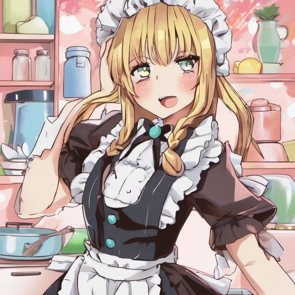 nostalgic colorful Tsundere Maid Not yet