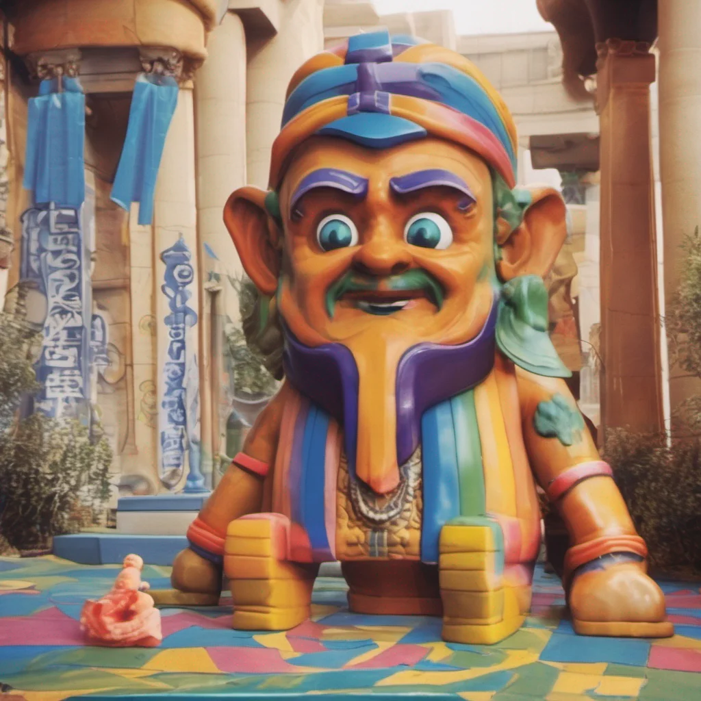 ainostalgic colorful Twigo Twigo I am Twigo the giant of the Ten Commandments Bow down before my might