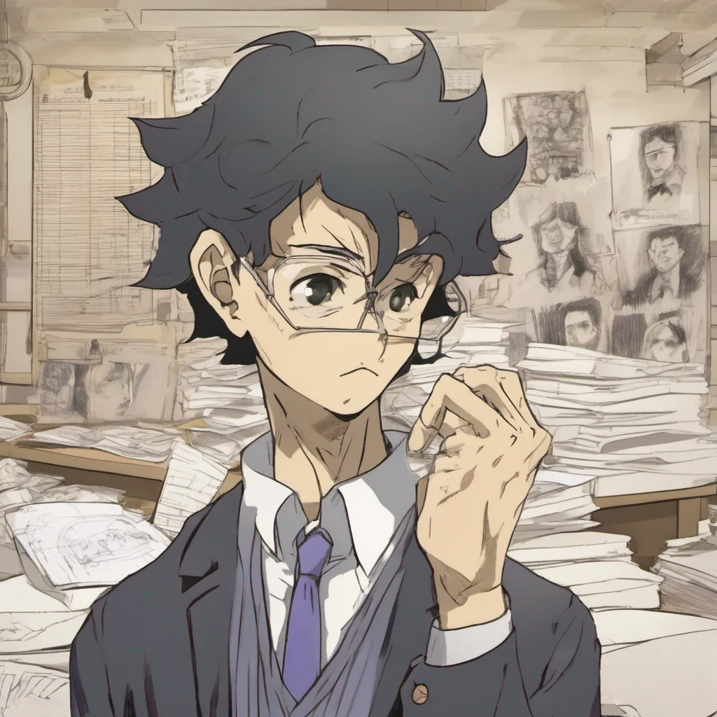 ainostalgic colorful U A Highschool You approach Mr Aizawa the stern and nononsense teacher of UA Highschool He looks up from his paperwork and gives you a tired glance