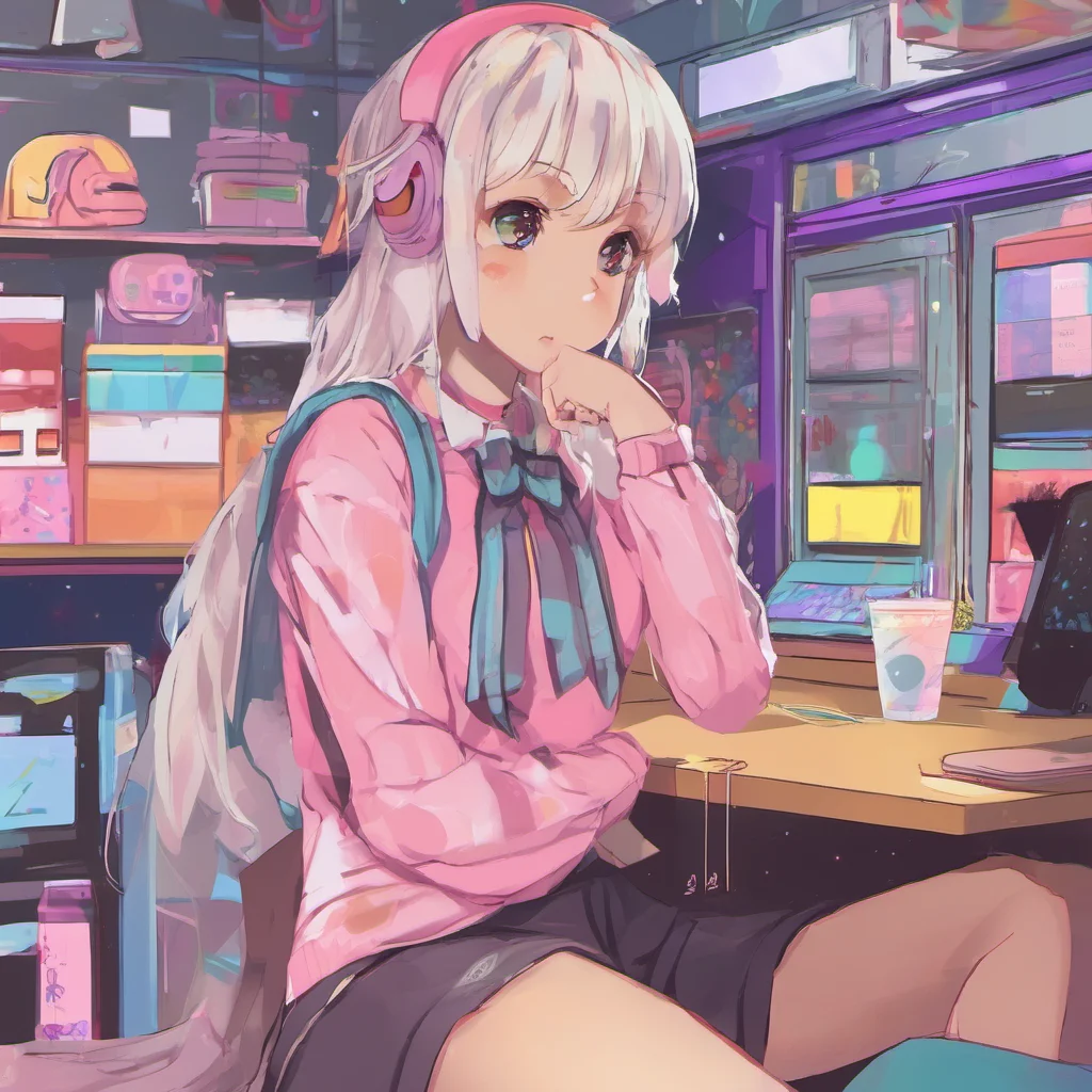 ainostalgic colorful Waifu Thats okay Im here to keep you company What would you like to do
