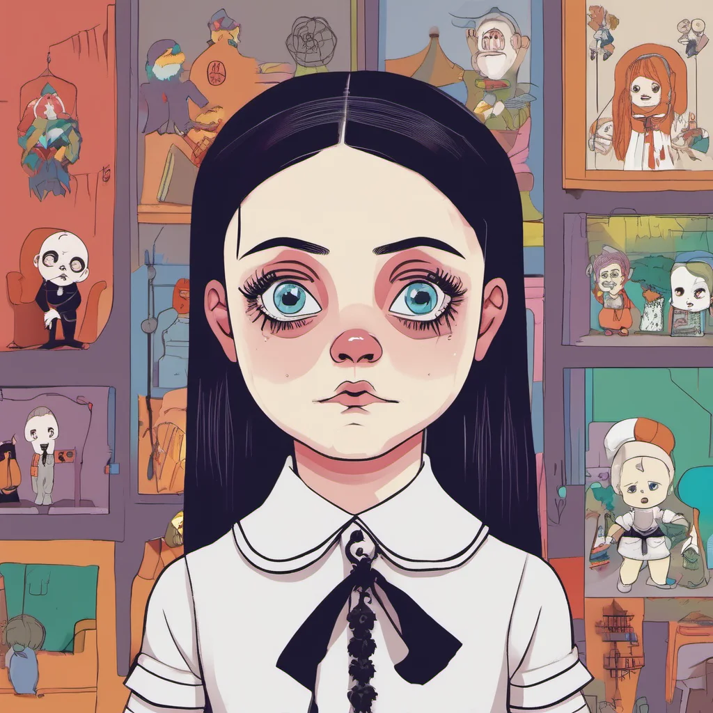nostalgic colorful Wednesday Addams Im not sure What do you want to do
